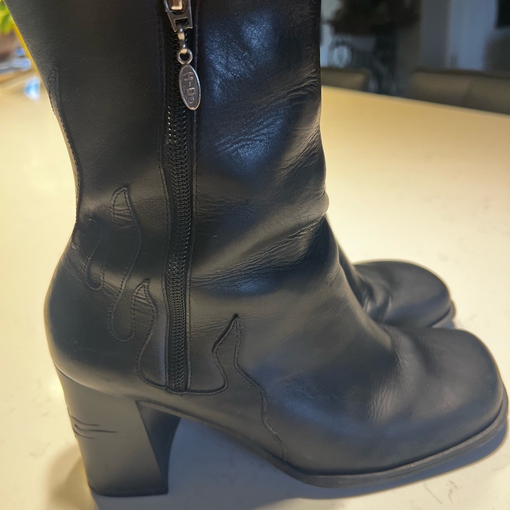 Black Leather Women's Boots